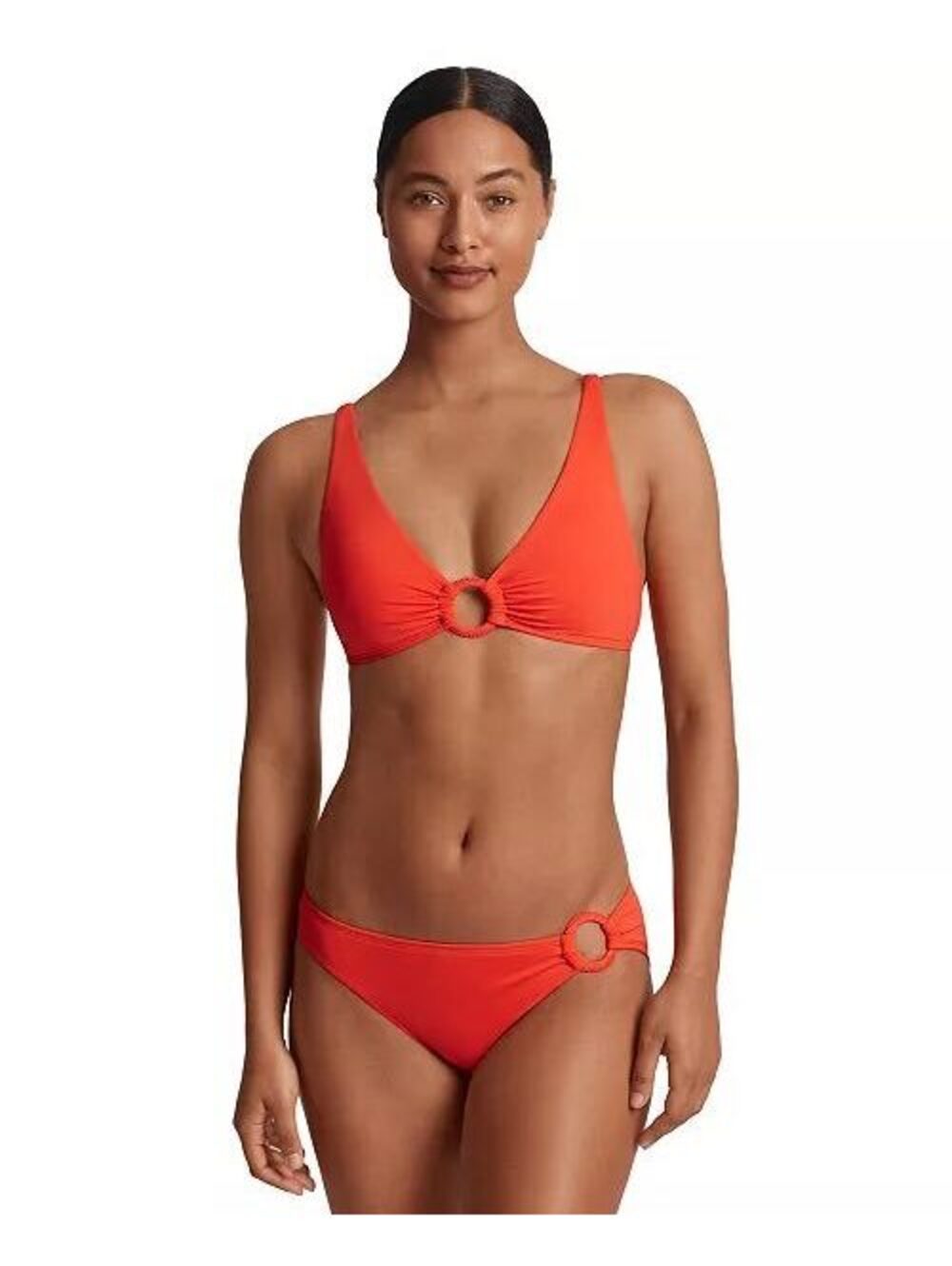 Lauren Ralph Lauren Women's Macrame O-Ring Bikini Top & Bottom- Set